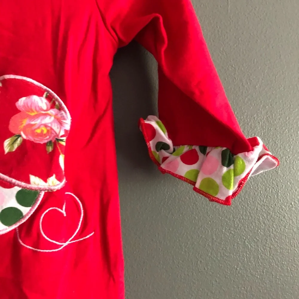 AnnLoren Ruffled LadyBug Romper o
